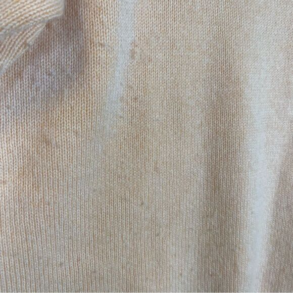 Pure Collection 100% Cashmere Light Orange V-Neck Sweater Size 12 - Picture 6 of 11